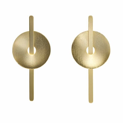 Bar disc earrings by Fo.Be
