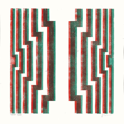 I by James Brown (Alphabet Lino Print)