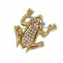 Contented toad brooch