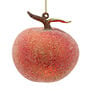Glass peach Christmas decoration