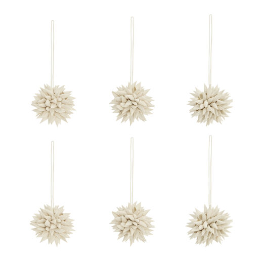 Spiked paper hanging ornaments (set of 6)