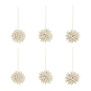 Spiked paper hanging ornaments (set of 6)
