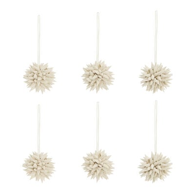 Spiked paper hanging ornaments (set of 6)