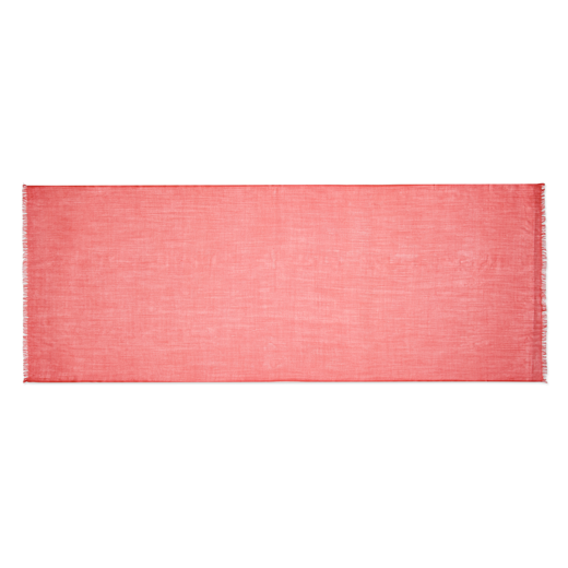 Shrimp orange merino scarf by Kashmir Loom