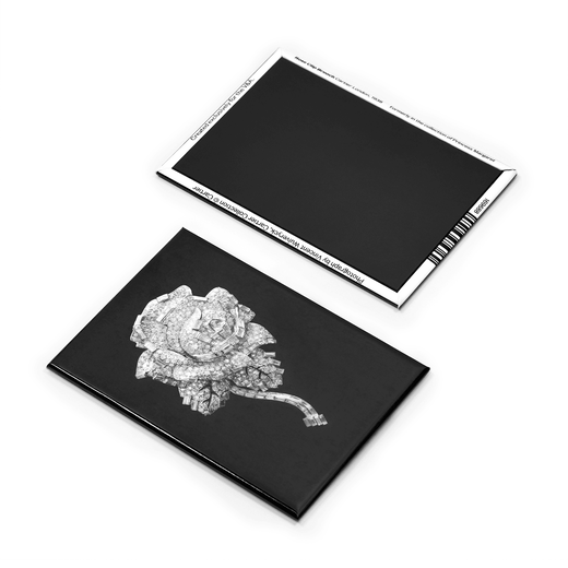 The reverse is fully magnetic with a small border