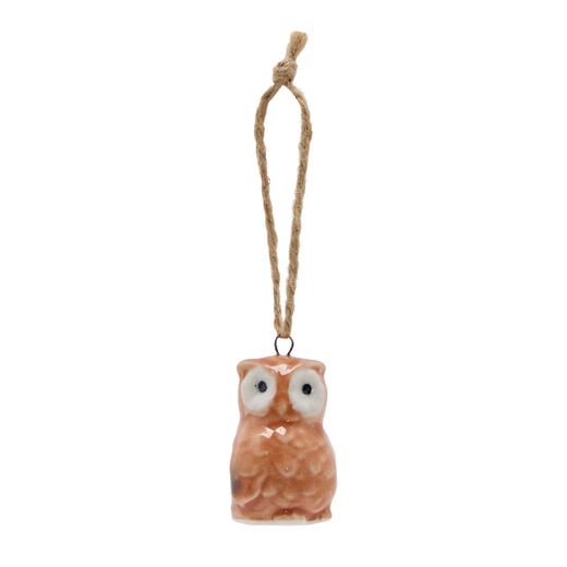 Ceramic owl Christmas decoration