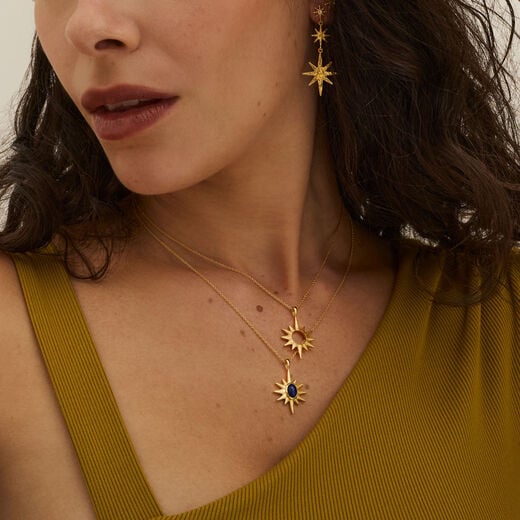 Lapis lazuli star pendant necklace by Ottoman Hands