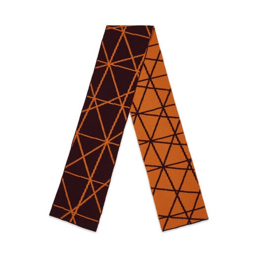 V&A East orange scarf by Ingmarson