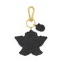 Floral leather bag charm