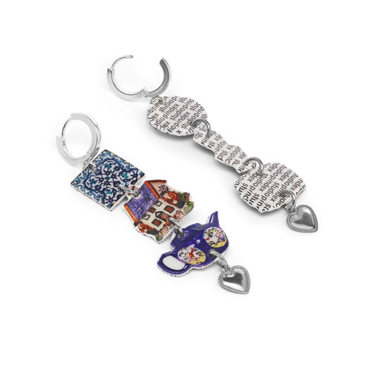 Tea Time charm earrings by Pindex Studio