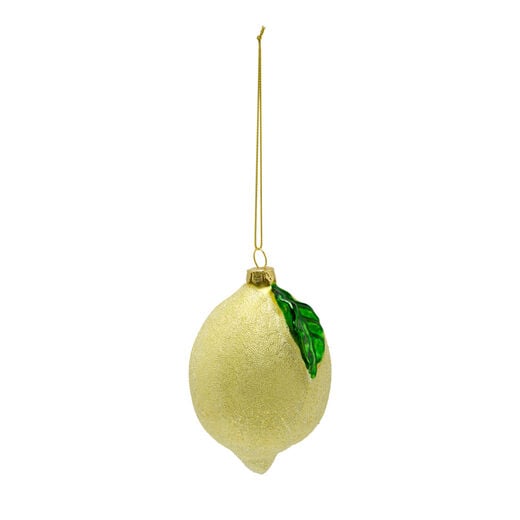 Glass lemon Christmas decoration