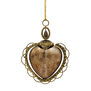 Glass hanging decoration of heart by the vintage feel and dark tones