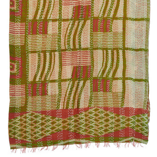 Large silk kantha scarf - assorted