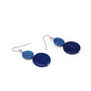Blue coconut shell hook earrings