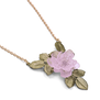 Blushing rose pendant necklace by Michael Michaud