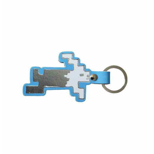 Bunny leather keyring