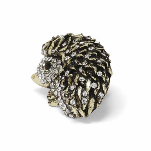 Twinkling hedgehog brooch