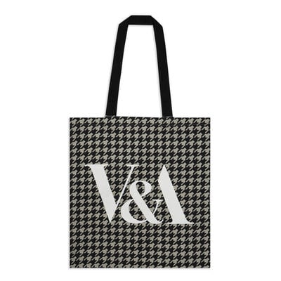 Grey Houndstooth tote bag