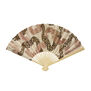 Leopard printed hand fan.
