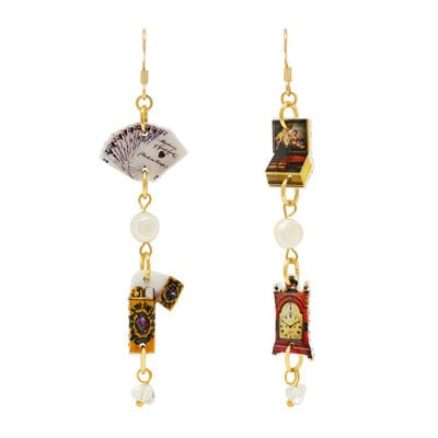 Abundance of Good Luck charm earrings by Pindex Studio