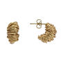 Gold wire mini stud earrings by Black & Sigi