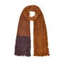 Orange and blue shibori silk scarf