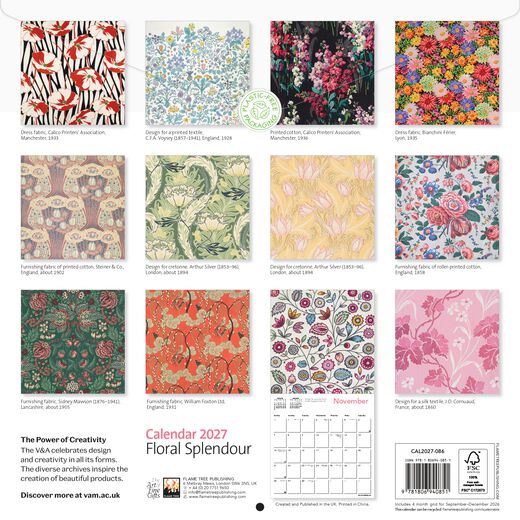 Floral Splendour 2027 calendar