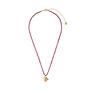 Tangerine glass beaded necklace