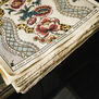 Ruban Bouquet et Perles domino paper print