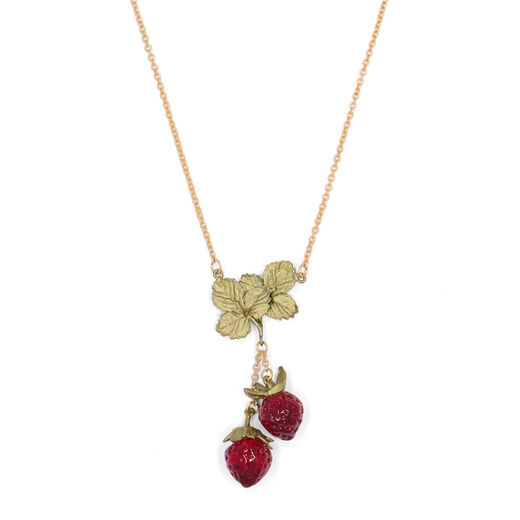 Strawberry charms necklace by Michael Michaud
