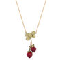 Strawberry charms necklace by Michael Michaud