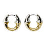 Gold and silver mini hoop earrings by SWEETLIMEJUICE