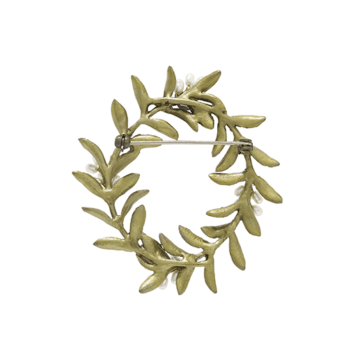 Flowering myrtle wreath brooch by Michael Michaud