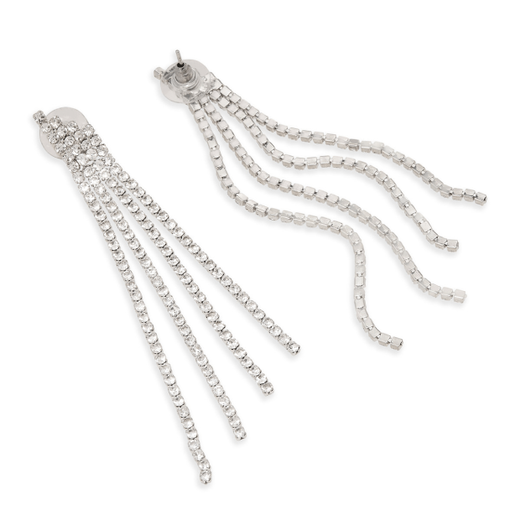 Diamante long drop earrings
