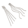 Diamante long drop earrings