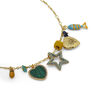 Green charm necklace by Katerina Psoma