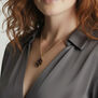 Garnet flower necklace by Mirabelle