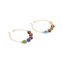 Millefiori bead hoop earrings