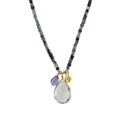 Tourmaline cluster necklace by Mounir