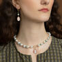 Pearl and porcelain cameo statement necklace by Vintouch