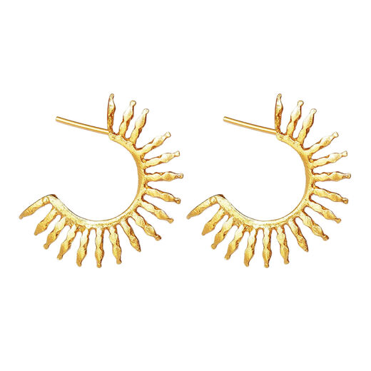 Sun hoop stud earrings by Ottoman Hands