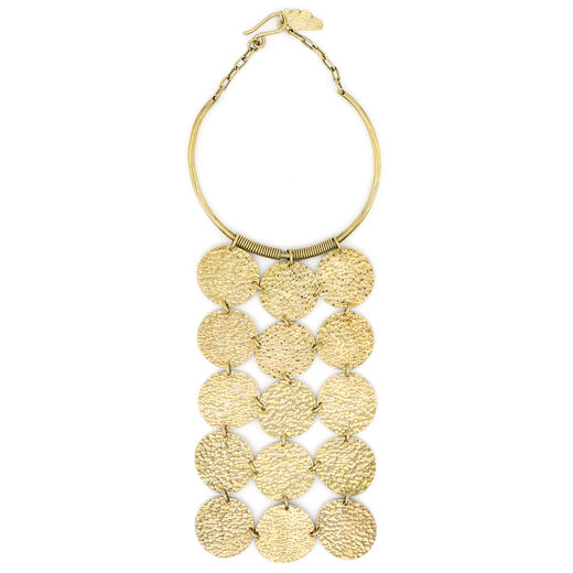 Circle drop collar necklace by Adele Dejak