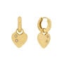 Heart gem huggie earrings by Ottoman Hands