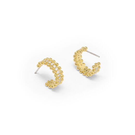 Crystal mini hoop earrings