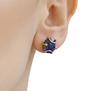 Caged lapis lazuli stud earrings by Mounir