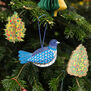 Blue paper bird decoration