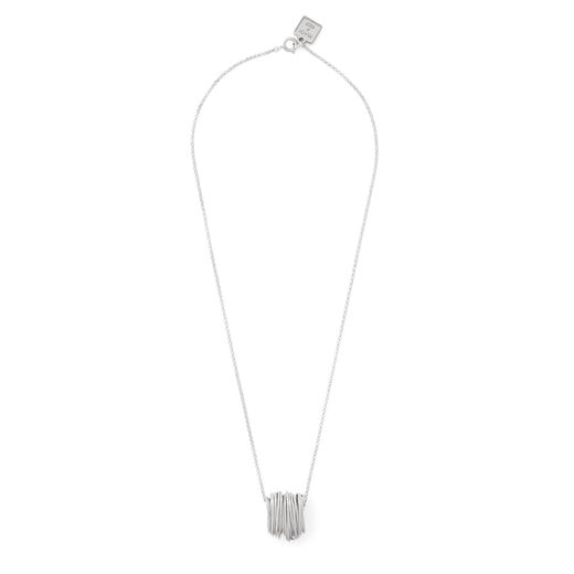 Silver wire wrapped Neptune necklace by Black & Sigi