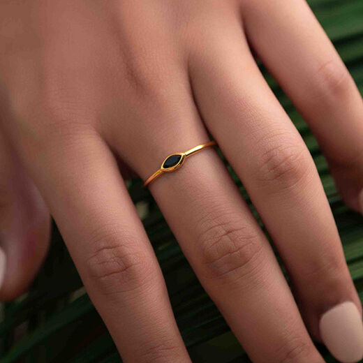 Black spinel ring by Karrah