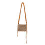 Tan crochet crossbody bag by Loopd Studio