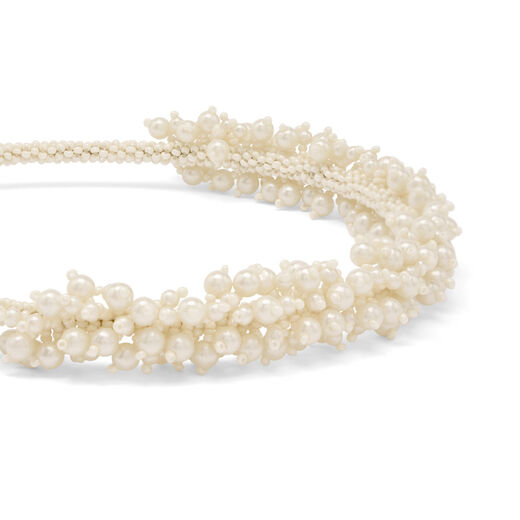 Faux pearls headband